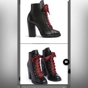 NWT Shutz Bota/Salto Alto Couros/Preto Burned Leather Zara